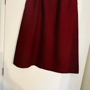 Elegant Burgundy A-Line Skirt